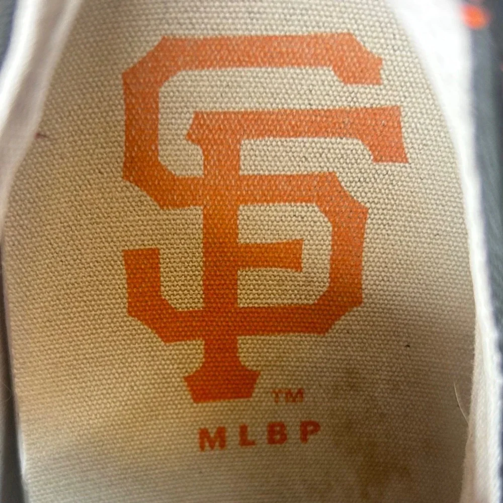Row One San Francisco Giants MLB Canvas Low Top Sneakers Women's Size 9 Baseball
